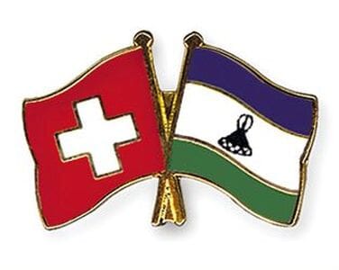 Freundschaftspin Schweiz-Lesotho | Gr&ouml;sse ca. 22mm - Bild 1