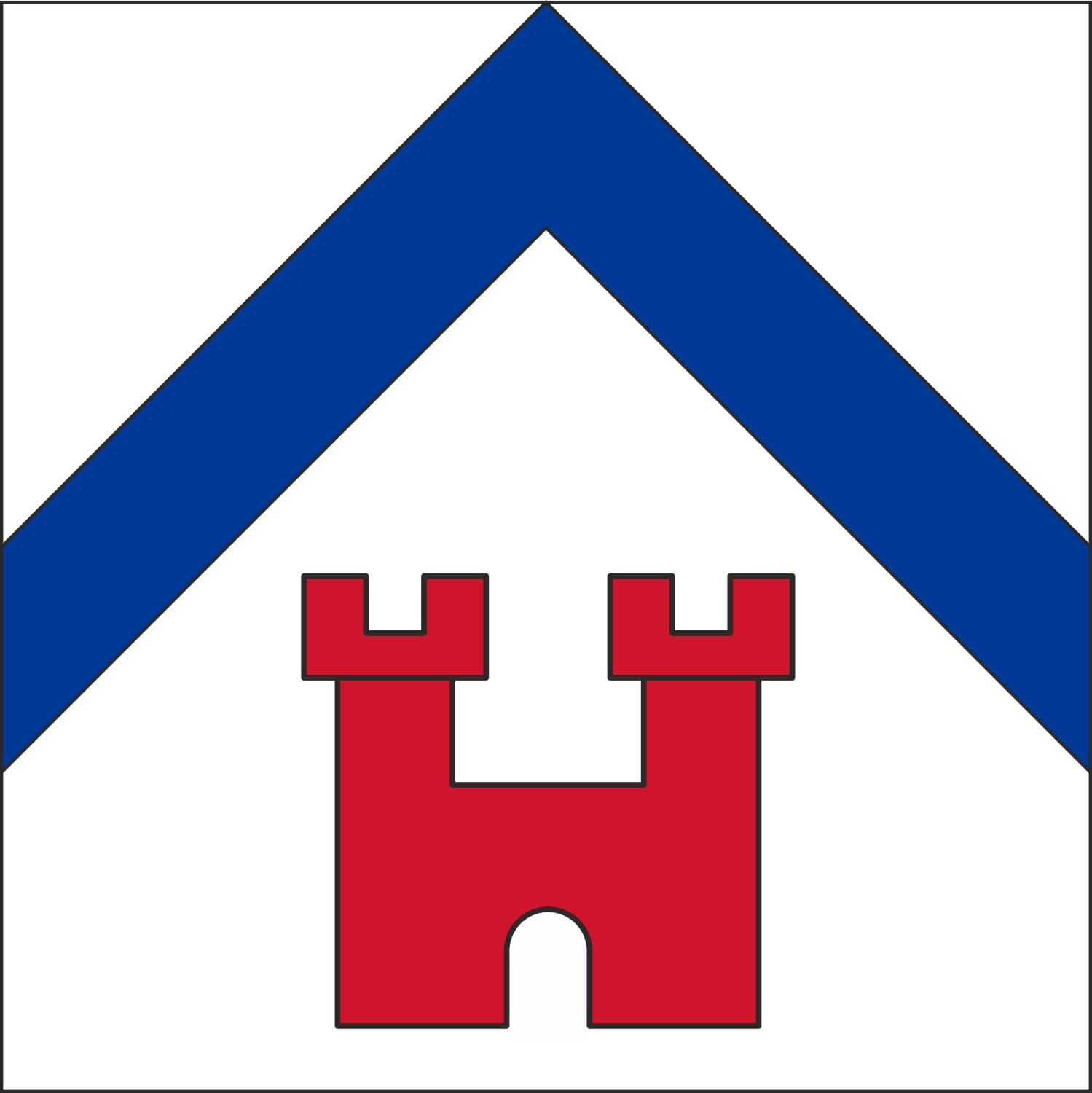 Fahne Gemeinde 7450 Tiefencastel Ehemalige Gemeinde (GR) | 30 x 30 cm und Gr&ouml;sser - Bild 1