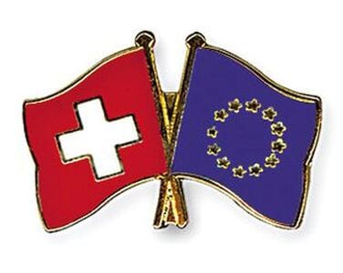 Freundschaftspin Schweiz-Europa | Gr&ouml;sse ca. 22mm - Bild 1