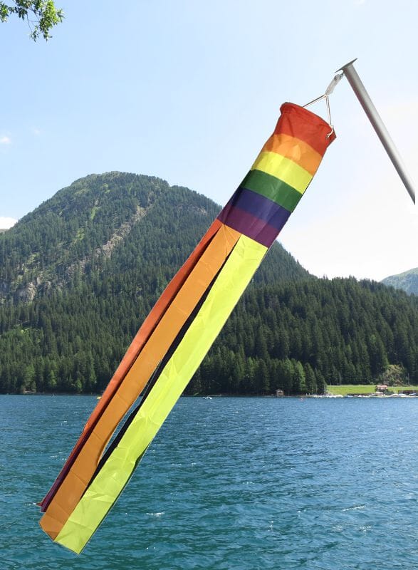 Regenbogen Windsack | ca. &Oslash; 18 cm x 150 / 165 cm - Bild 1