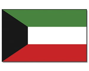 Kuwait Hissfahne gedruckt im Querformat | 90 x 150 cm - Bild 1