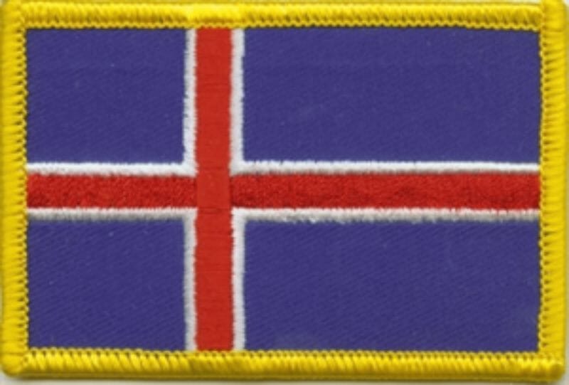 Patch Sticker zum aufb&uuml;geln Island | 5.5 x 9 cm - Bild 1