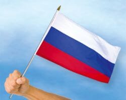 Russland Fahne / Flagge am Stab | 30 x 45 cm - Bild 1