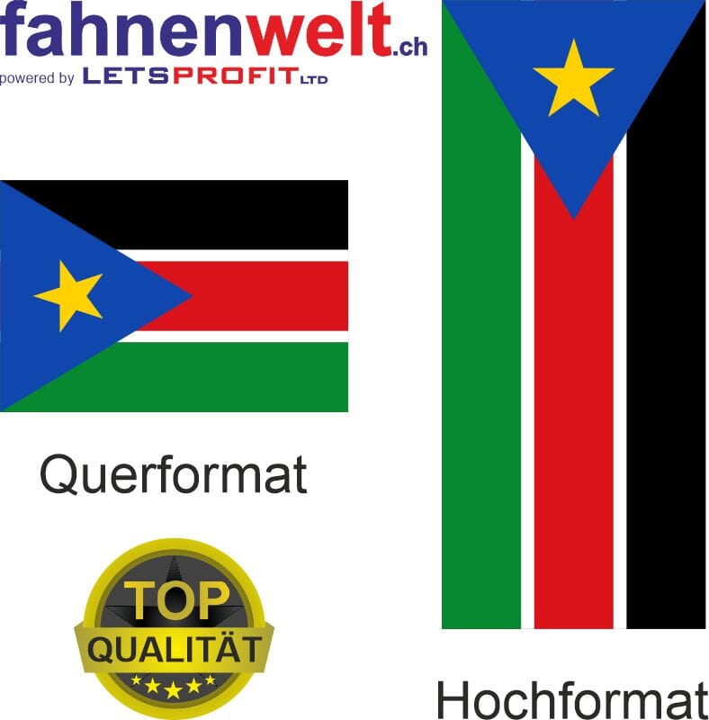 S&uuml;dsudan Fahne aus Multi-Flag im Hoch- und Querformat | diverse Gr&ouml;ssen - Bild 1