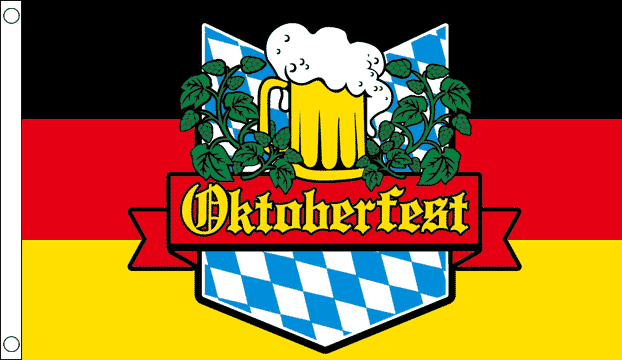 Oktoberfest Deutschland Fahne gedruckt | 90 x 150 cm - Bild 1