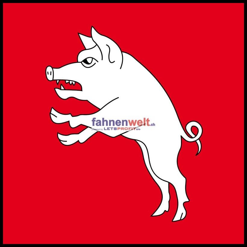 Fahne Gemeinde 2915 Bure (JU) | 30 x 30 cm und Gr&ouml;sser - Bild 1