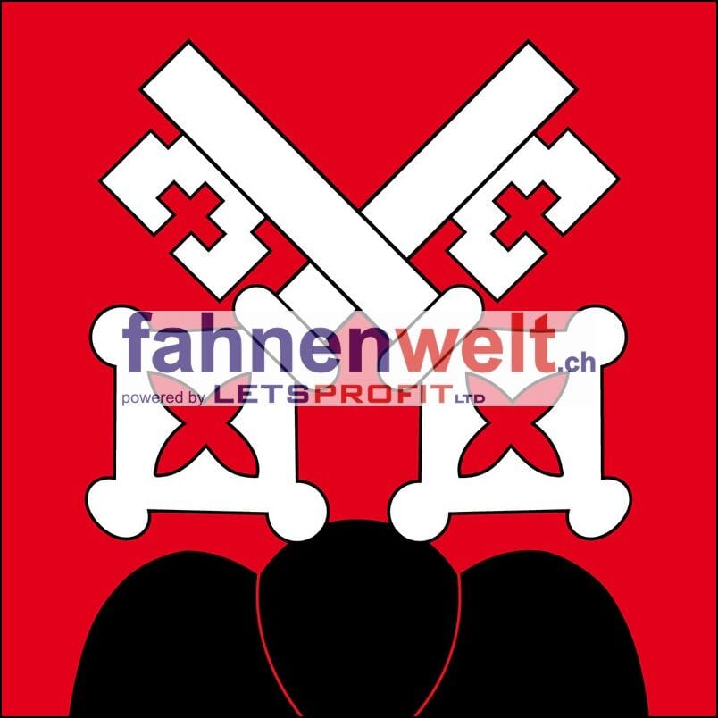 Fahne Gemeinde 2520 La Neuveville/Neuenstadt (BE) | 30 x 30 cm und Gr&ouml;sser - Bild 1