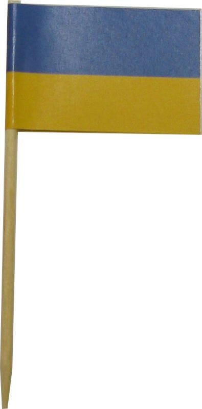 Mini-Fahnen Ukraine Pack &agrave; 50 St&uuml;ck | 30 x 40 mm - Bild 1