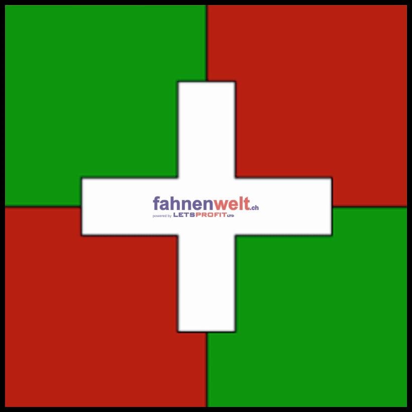 Fahne Gemeinde 1867 Ollon (VD) | 30 x 30 cm und Gr&ouml;sser - Bild 1