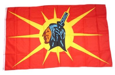 Fahne Oka Mohawk Indianer gedruckt im Querformat | 90 x 150 cm - Bild 1