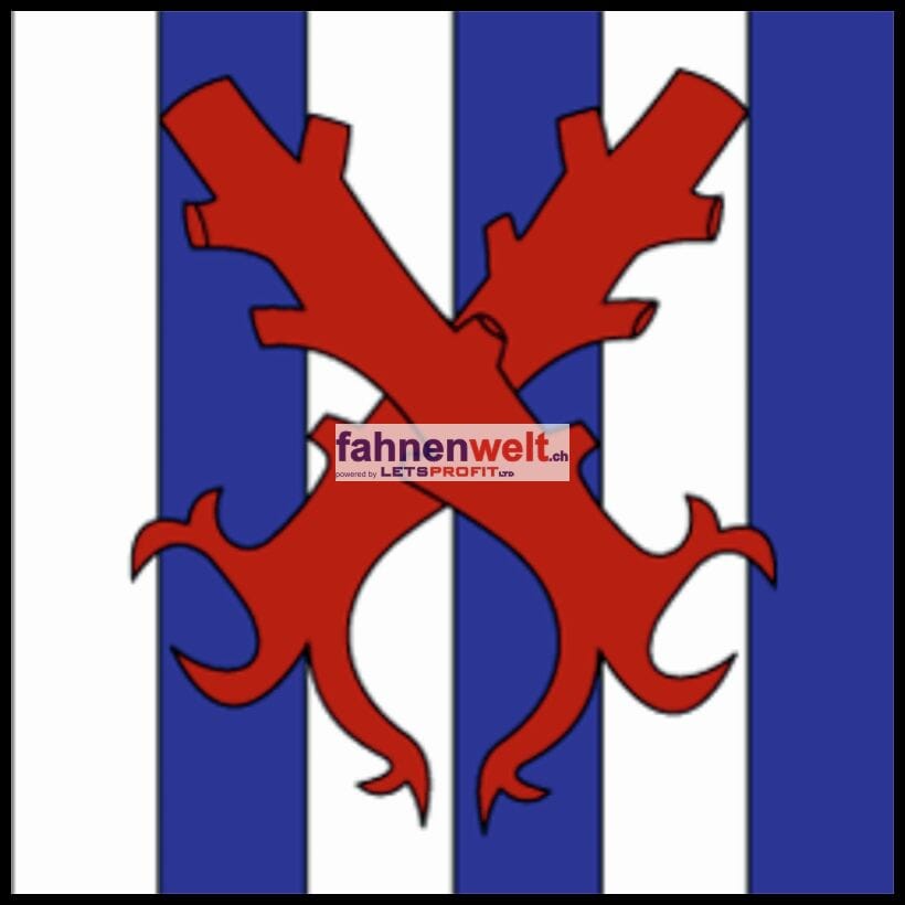 Fahne Gemeinde 1443 Essert-sous-Champvent Ehemalige Gemeinde (VD) | 30 x 30 cm und Gr&ouml;sser - Bild 1