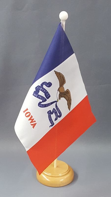 Iowa Tisch-Fahne gedruckt | 10 x 15 cm - Bild 1