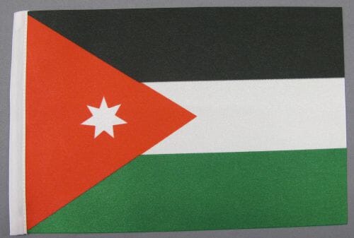 Jordanien Tisch-Fahne DeLuxe ohne St&auml;nder | 15.5 x 24 cm - Bild 2