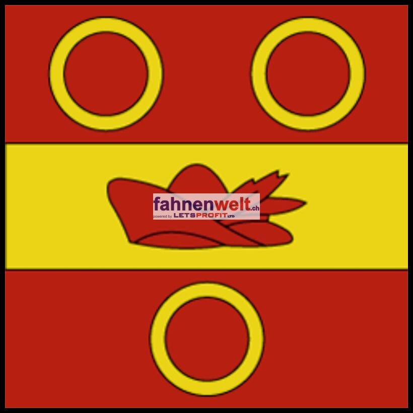 Fahne Gemeinde 1038 Bercher (VD) | 30 x 30 cm und Gr&ouml;sser - Bild 1