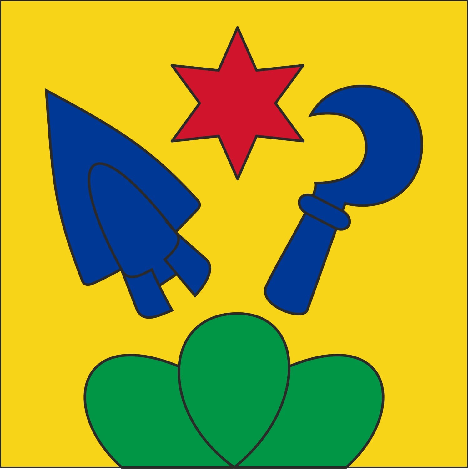 Fahne Gemeinde 3232 Ins (BE) | 30 x 30 cm und Gr&ouml;sser - Bild 1