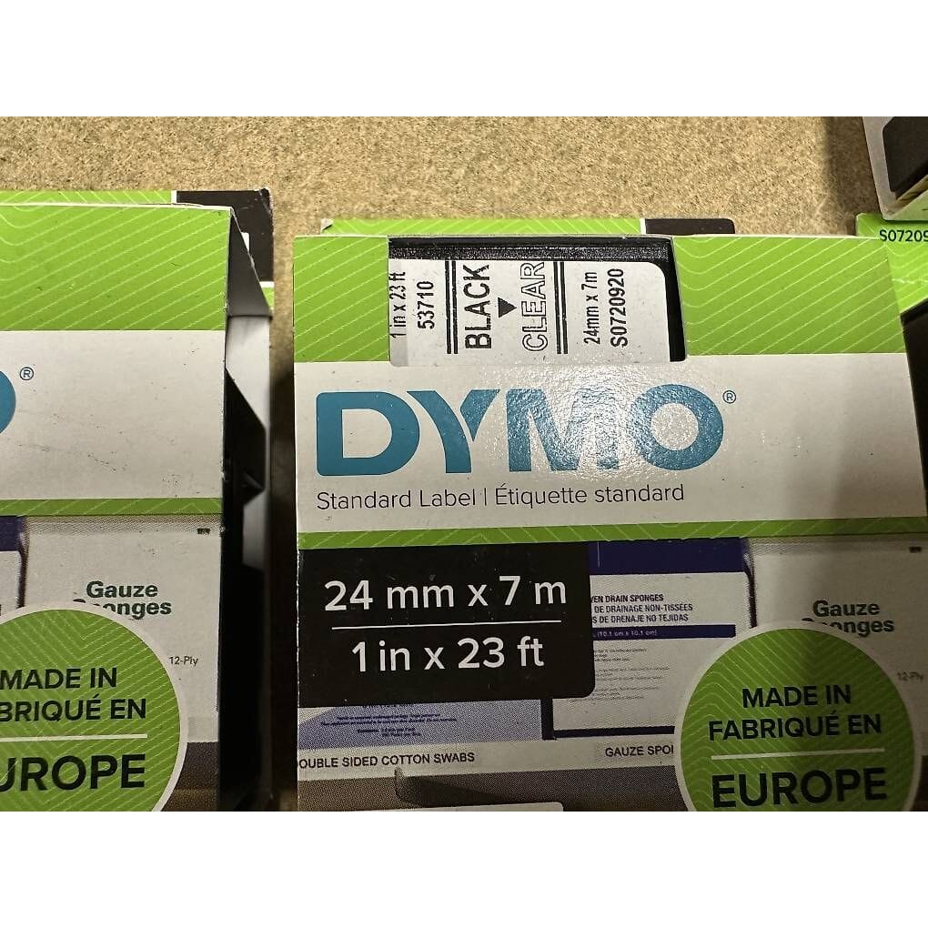 7 Stk. neue DYMO® Schriftbandkassetten