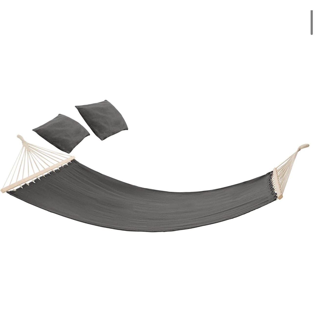 neue Hängematte dunkelgrau mit Spreitzstäben, für 2 Pers.