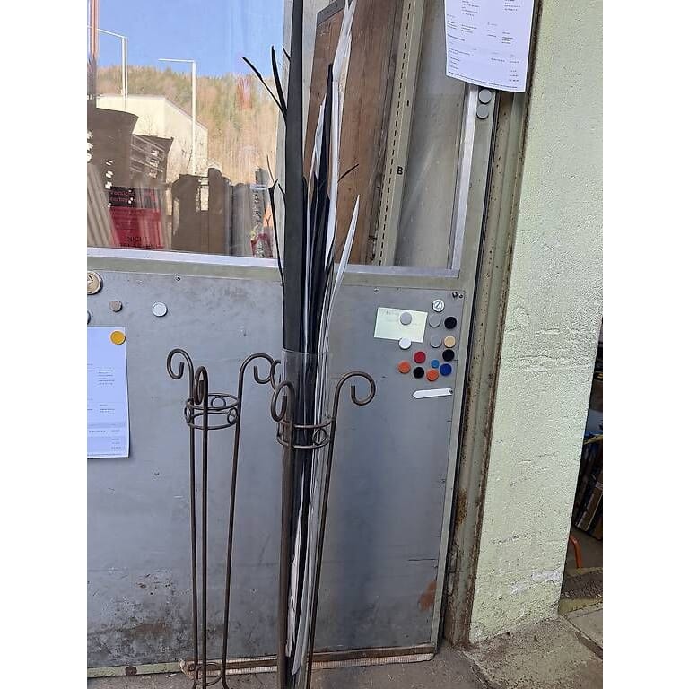 2 Stk. coole Dekoständer, 1x mit Glas, H: 94cm