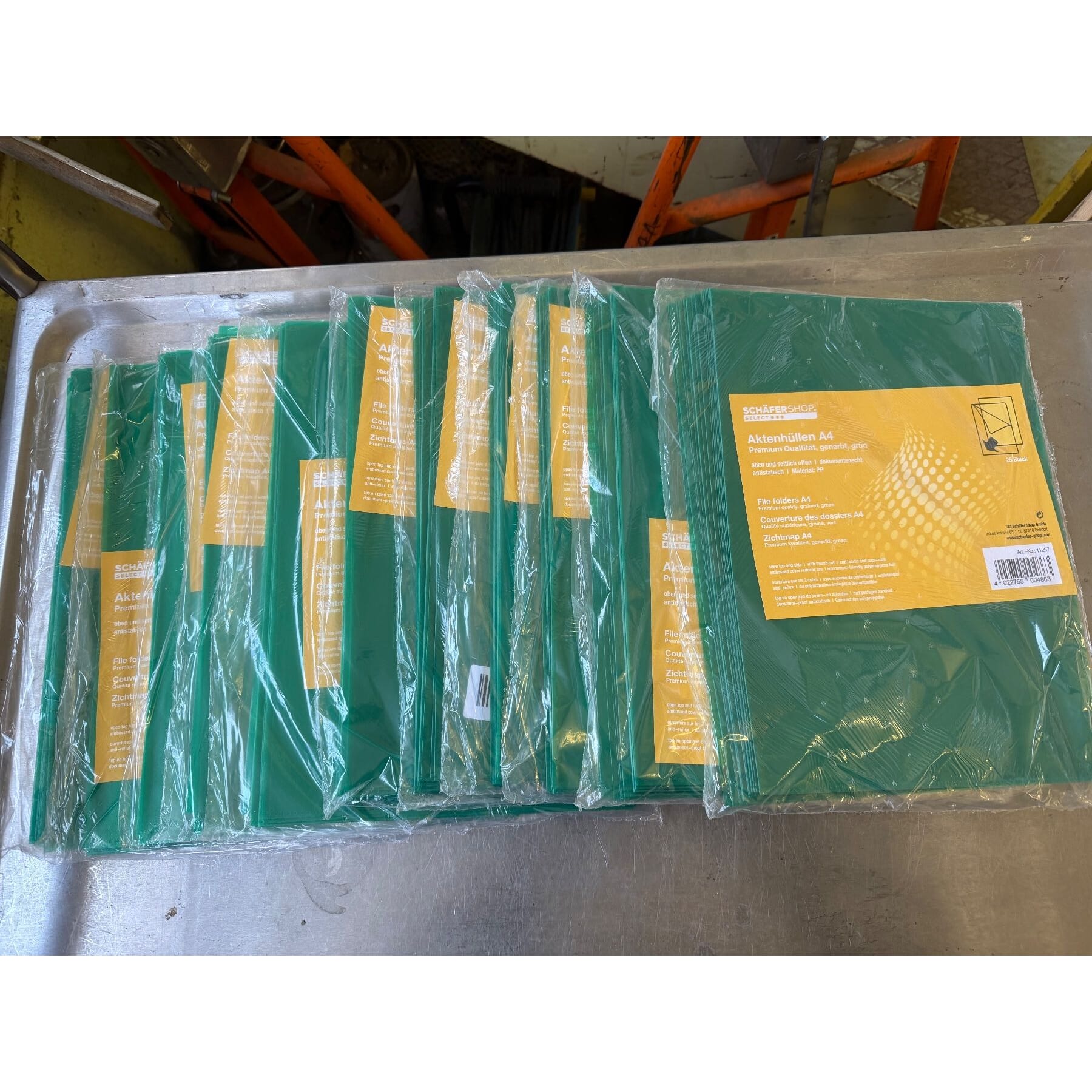 10Pack a 25 neue Sichthüllen, DIN A4, genarbt, grün