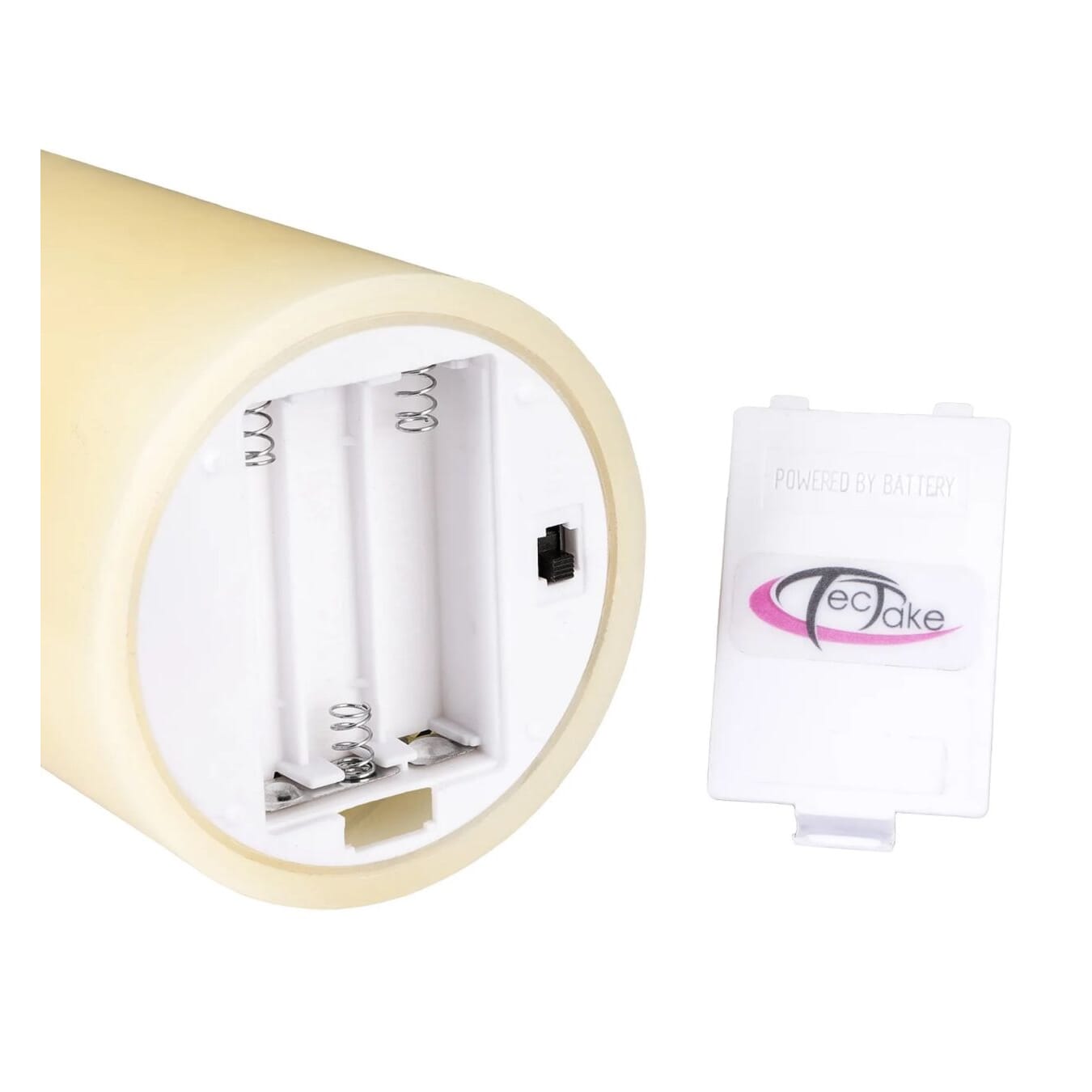 Set aus 3 LED-Kerzen Echtwachskerzen in abgestufter Höhe