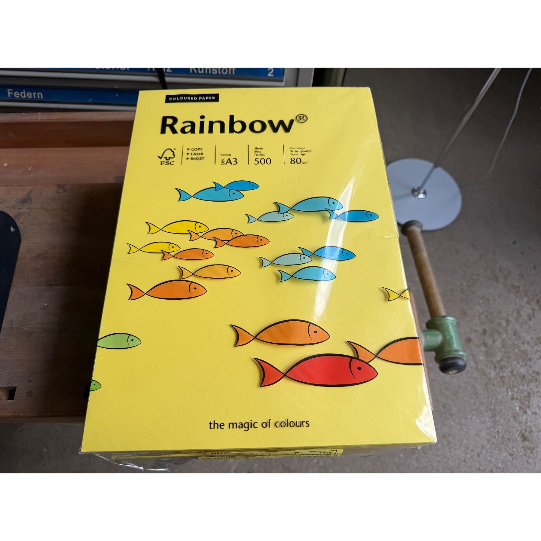 Farbiges Kopierpapier Mondi Rainbow, DIN A3, 80 g/m², gelb