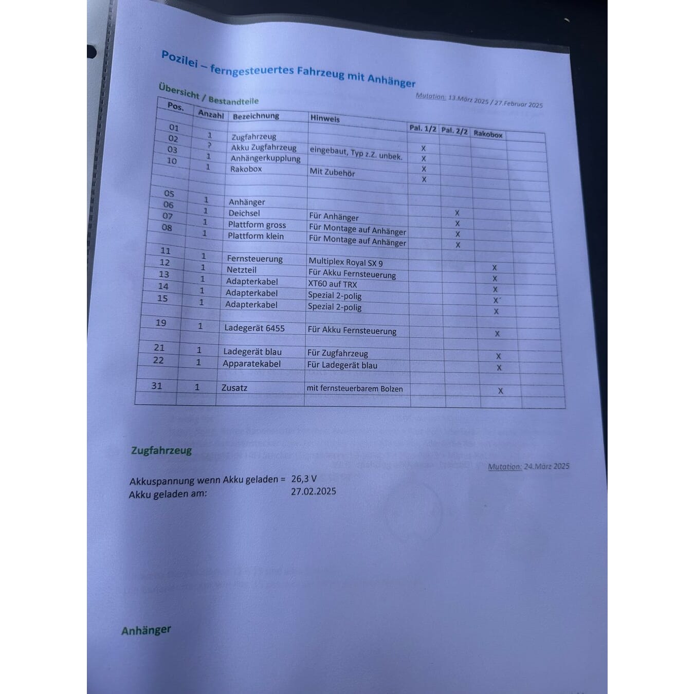 Polizei-Roboter 6-Rad mit Anhänger Top Zustand