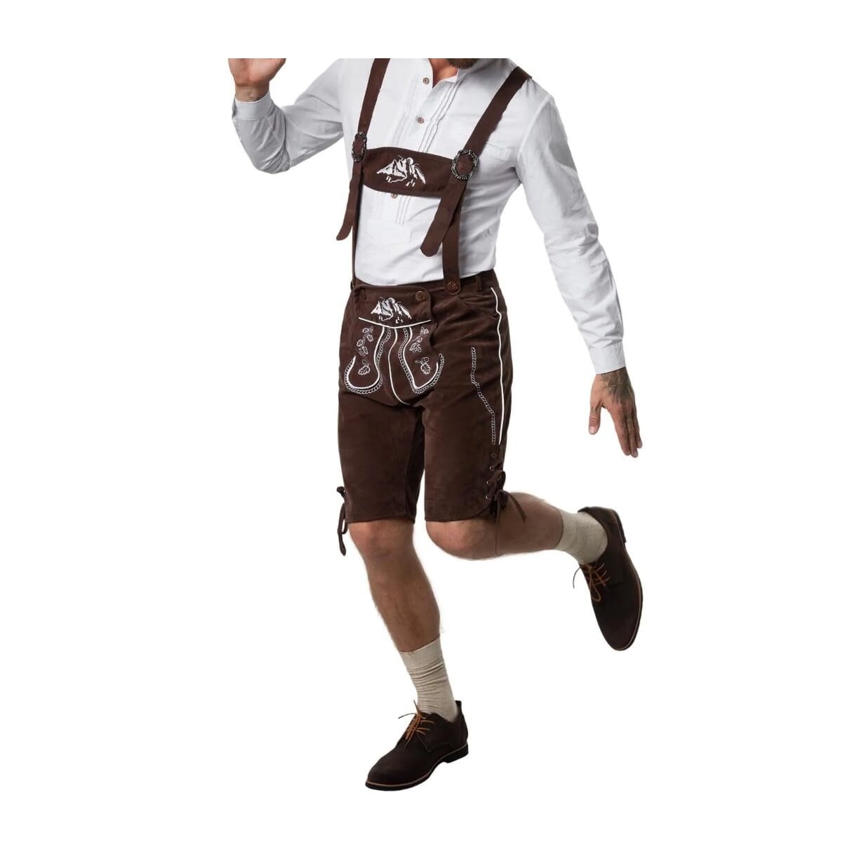 neue Oktoberfest Kunstlederhose Vogelsang Gösse XL, braun