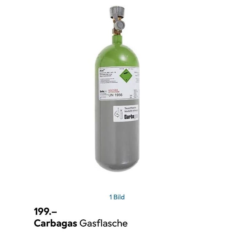 neue OVP Carbagas Gasflasche statt 199.- jetzt 99.-