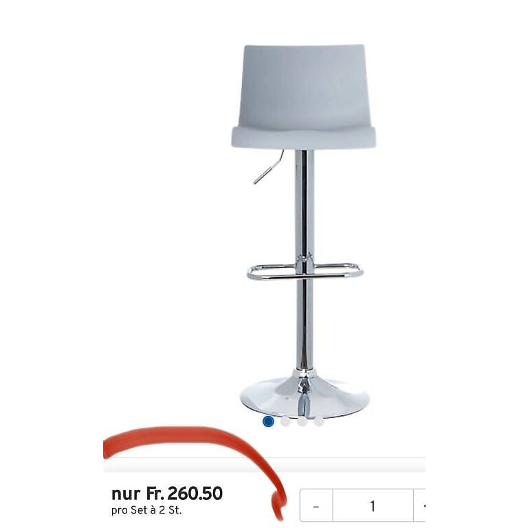 5 Stk. neuwertige graue Barhöcker in grau