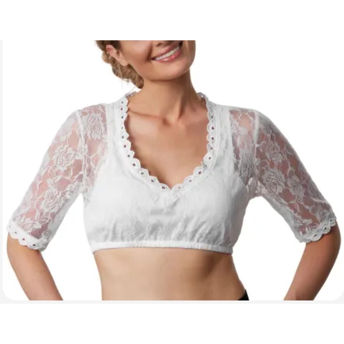 neue Dirndlbluse weiss Gr. XL, Oktoberfest