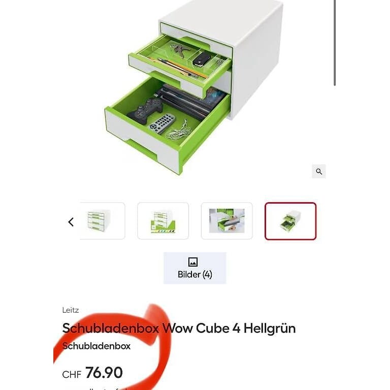 neue Leitz Schubladenbox Wow Cube 4, Purple