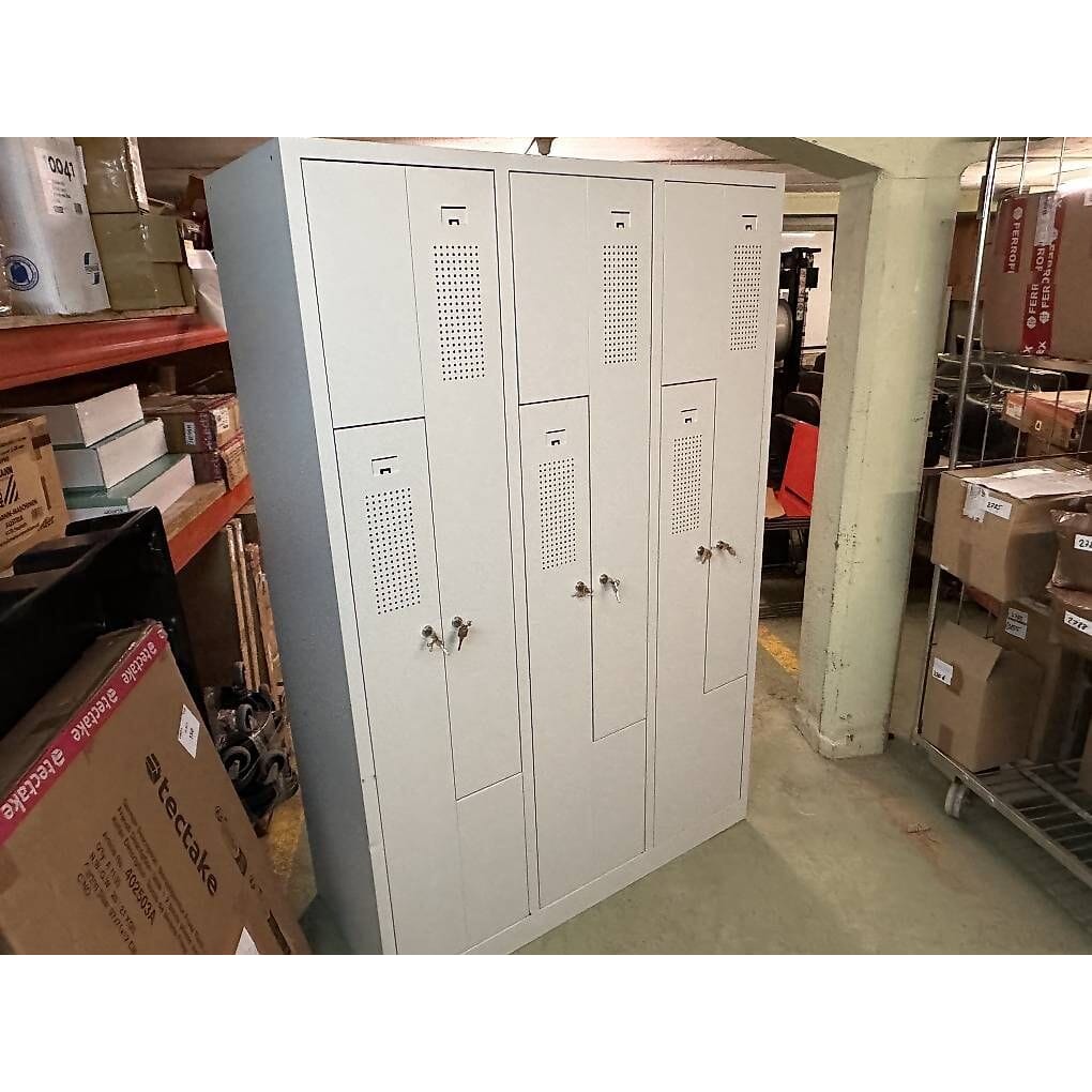 neuer 6er Z-Spind , Zylinderschloss, lichtgrau