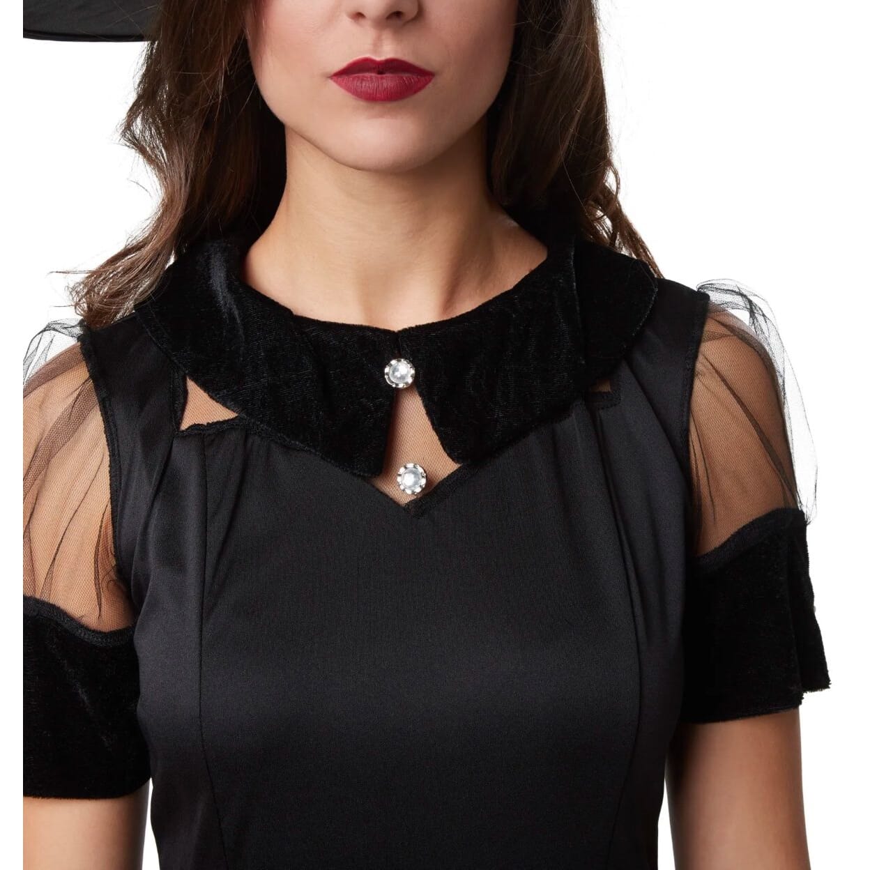 Frauenkostüm Schwarze Hexe Tarantella Grösse S