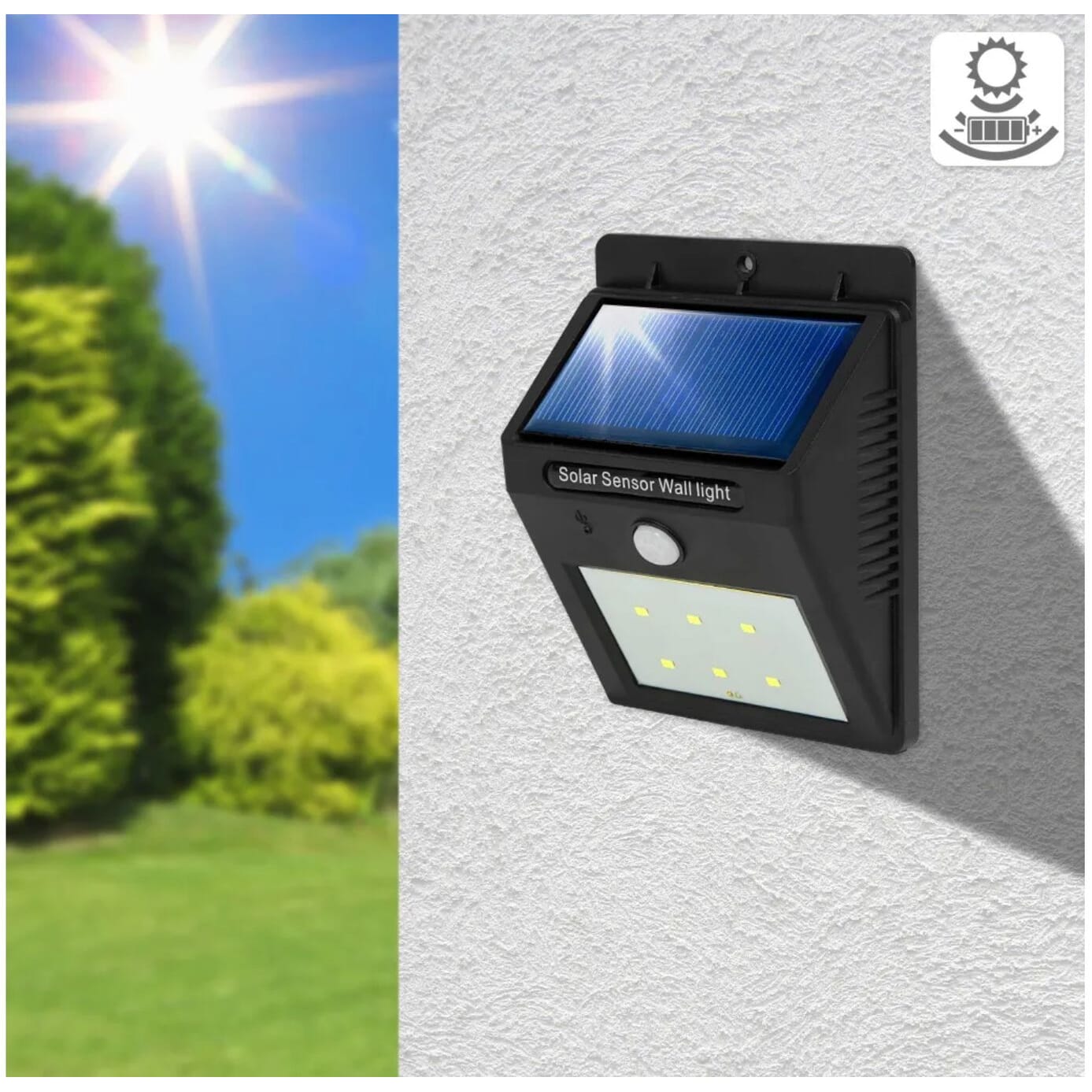 Solarlampe mit Bewegungsmelder nur 29.-