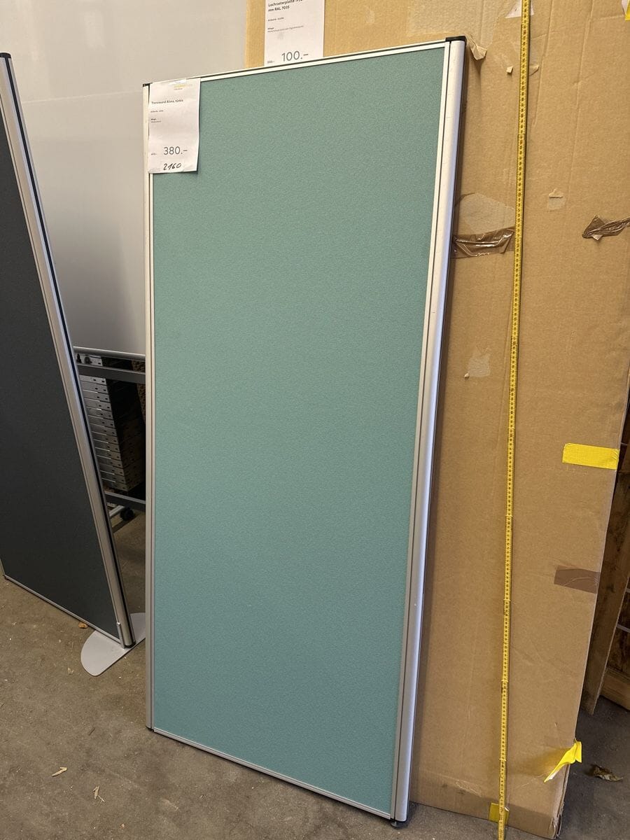 Review neue Bürotrennwand türkis 80x180cm