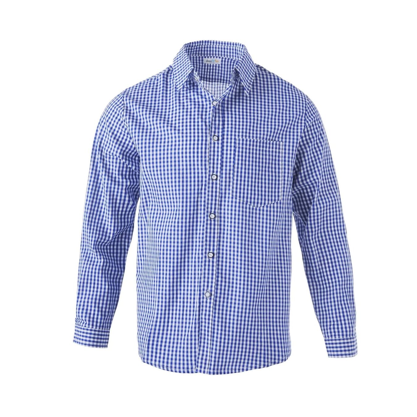 neues Oktoberfest Hemd blau/ karo  Gr. S