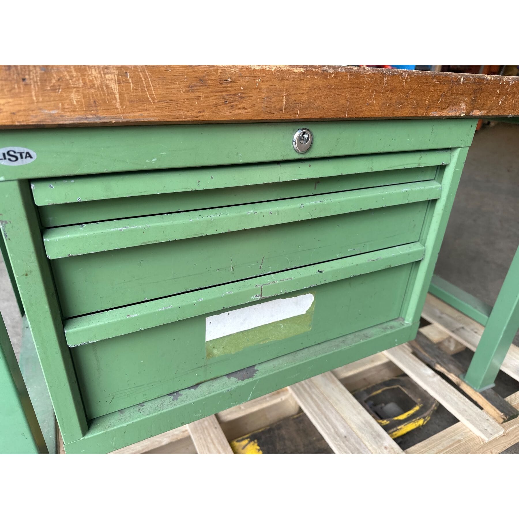 Lista Werkbank mit Schraubstock, Schubladenstock150/80/86cm