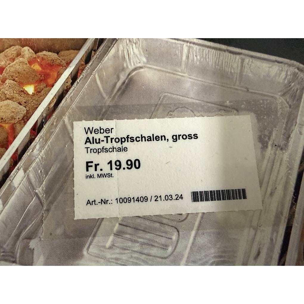 10 Stk. neue Weber Grill Alu Tropfschalen, gross