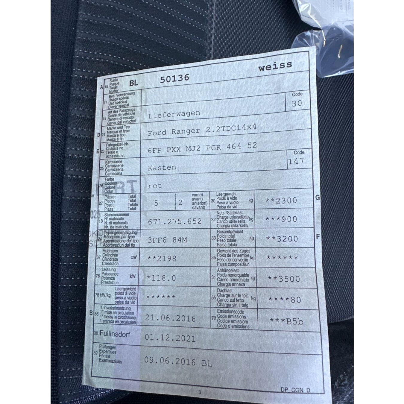 Ford Ranger Pickup, ideales Nutzfahrzeug, Jg 2016