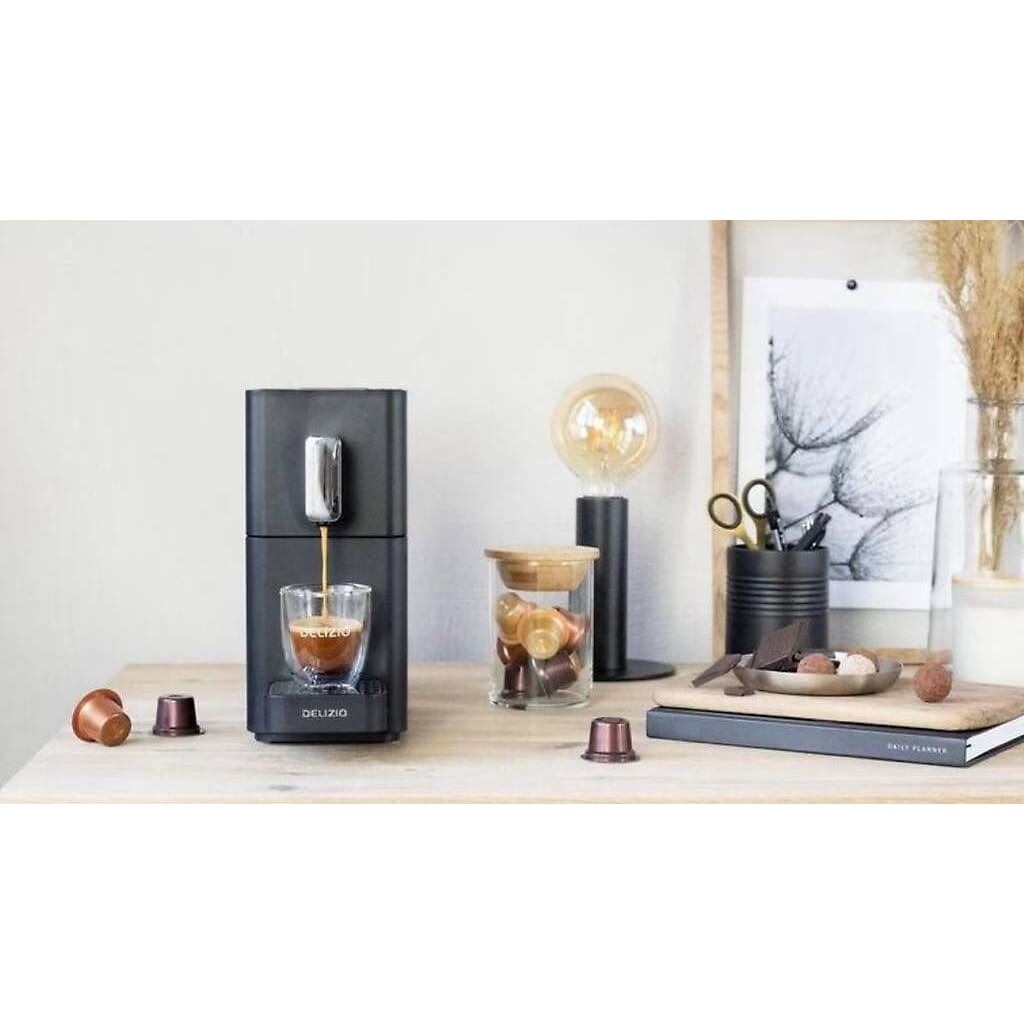 neue Kapselmaschine Delizio Carina Midnight Black