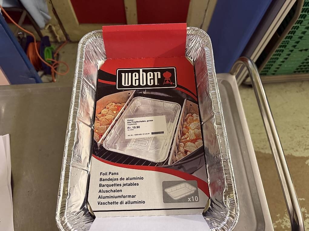 Review 10 Stk. neue Weber Grill Alu Tropfschalen, gross