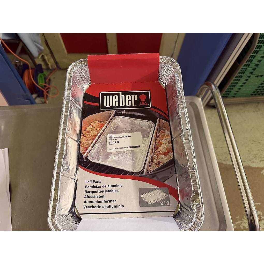 10 Stk. neue Weber Grill Alu Tropfschalen, gross