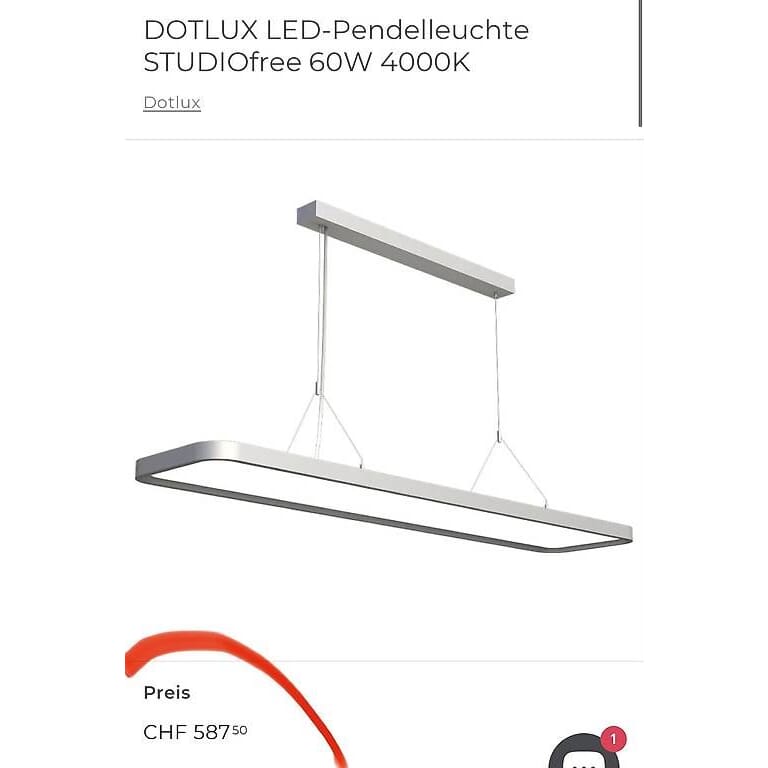 neue DOTLUX LED-Pendelleuchte STUDIOfree 60W 4000K