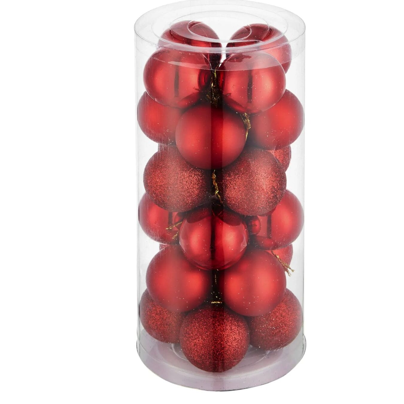 neue kleine Weihnachtskugeln 24er-Set in Rot für nur 10.-