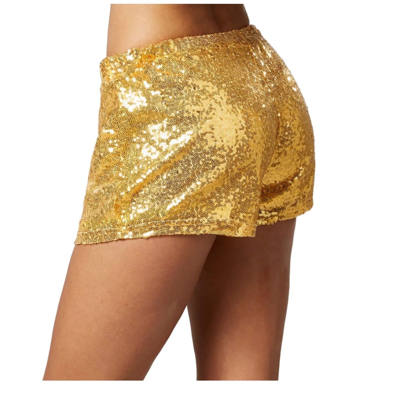 neue Pailletten-Shorts gold, Grösse XL