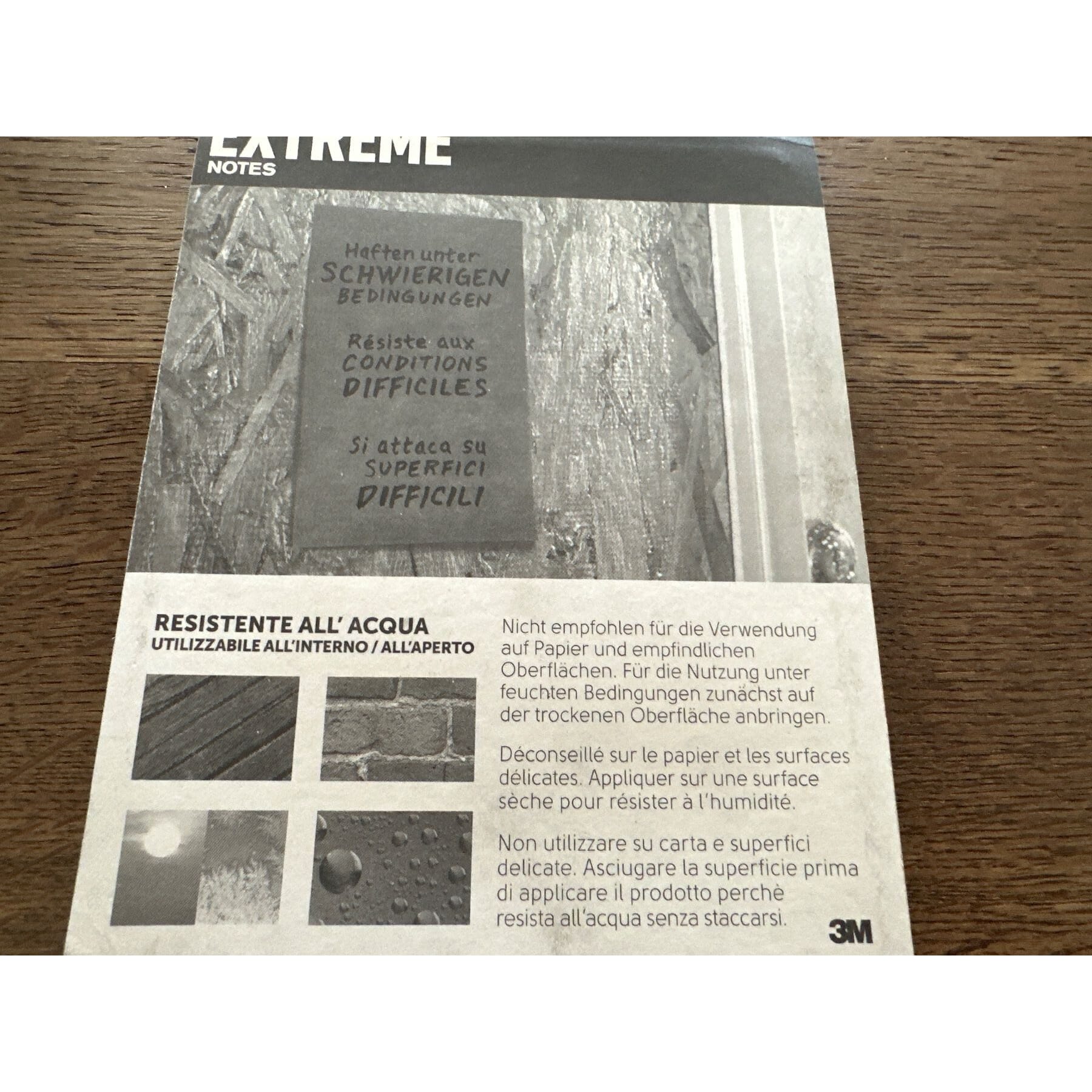 neue Post-it extreme Hafter wasserabweisend