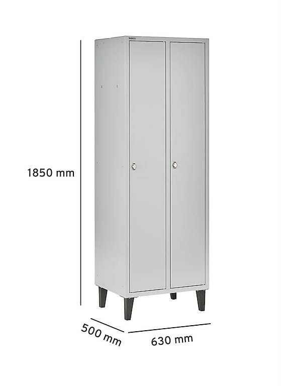 Review neuer  2er Kleiderspint lichtgrau B:63, T: 50, H:170cm