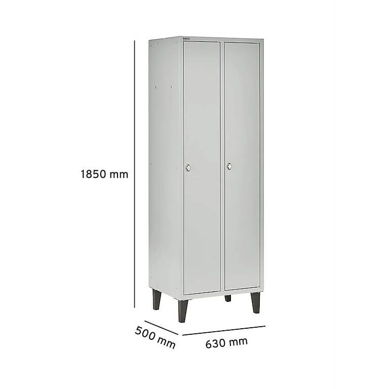 neuer  2er Kleiderspint lichtgrau B:63, T: 50, H:170cm