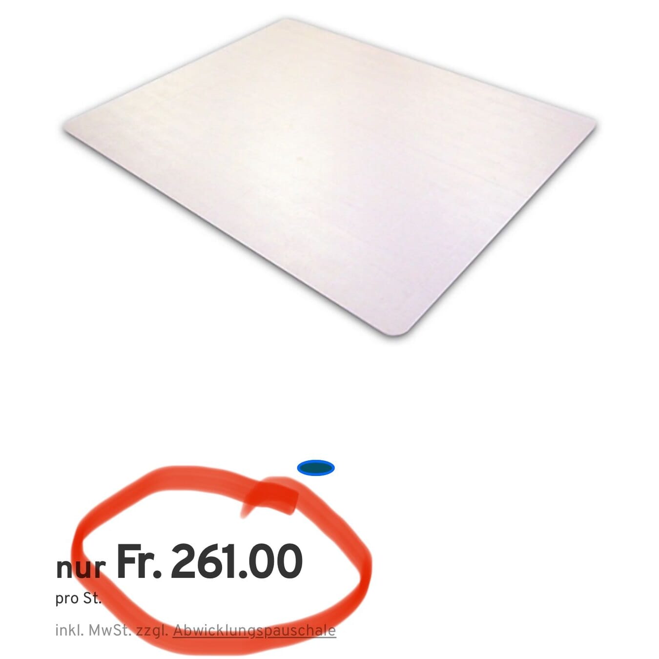 neue Schutzmatte für Teppichböden, eckige Form, 1200x2000