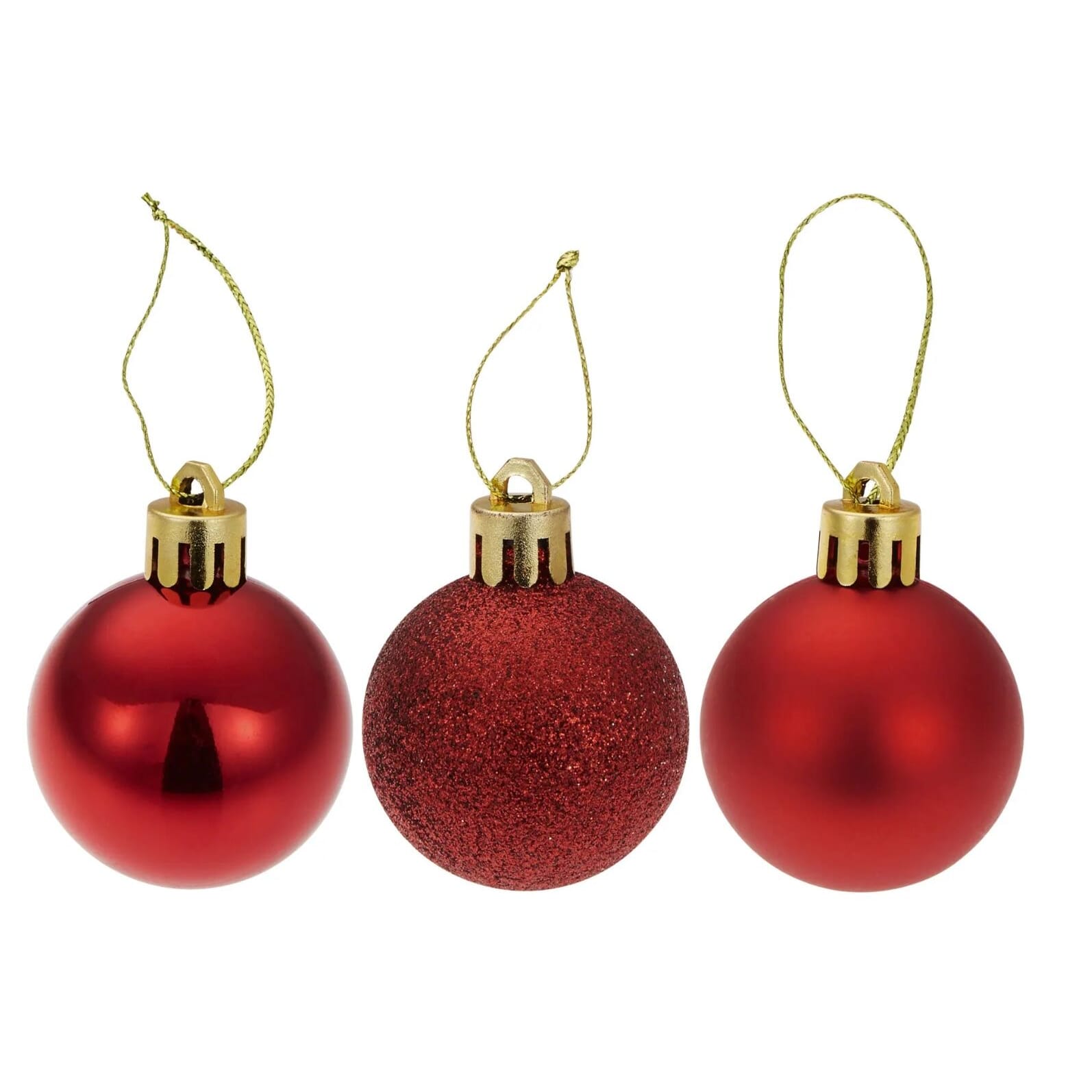 neue kleine Weihnachtskugeln 24er-Set in Rot für nur 10.-